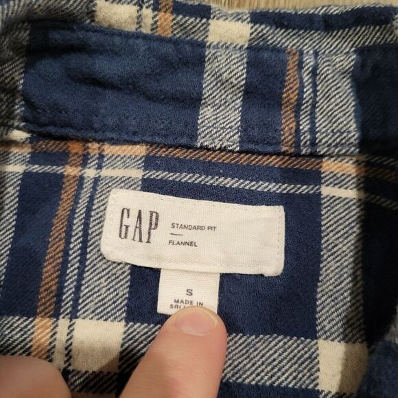 Gap Heavy Weight Standard Fit Flannel Button Up Shirt Men's Size Small - Picture 3 of 6